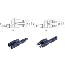 MC4-T3 3-Wege-Solarstecker-Set (Typ A + B) –...
