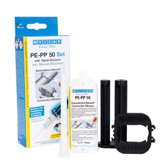 WEICON Easy-Mix PE-PP 50 – Konstruktionsklebstoff für PE, PP und TPE - 50ml (Set)