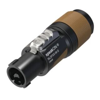 Neutrik NL2FXX-W-S - 2-polig Gerade Lautsprecherklemmen, Kabel Stecker 37A Schwarz Schraubbefestigung
