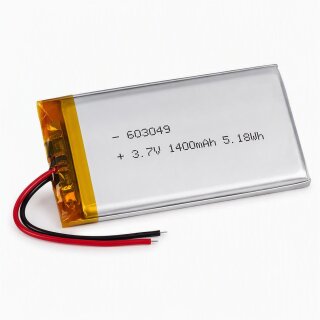 Einzelzelle - 603049 - 3,7 Volt 1400mAh Li-Polymer Akku