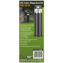 LED Solar Wegeleuchte SWL-AS30 mit PIR Bewegungsmelder | 3000K Warmweiß | IP44 | 30 cm | Anthrazit
