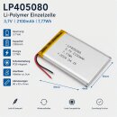 Einzelzelle - 405080 - 3,7 Volt 2100mAh / 7,77Wh...