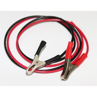 Krokodilklemmen - 2er Set - schwarz / rot - groß - 8cm - ca. 1m Ableiter 6mm²