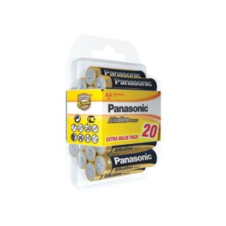 Panasonic - LR06 Mignon AA - Alkaline Power Batterie - 20er Box wiederverschließbar