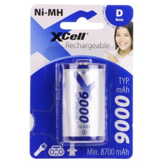 XCell - X9000D - Mono D - 1,2 V - 9000mAh Ni-HM - 1er Blister