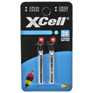 XCell - CR435 / BR435 / CR425 / CR322 / CR311 - Stiftbatterie - 3 Volt 50mAh Lithium - 2er Blister