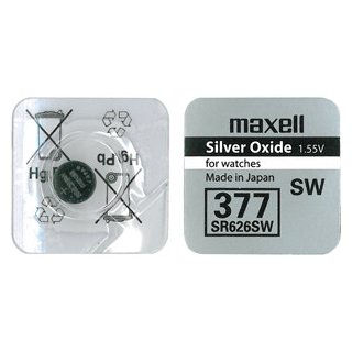 maxell - SR626SW / 377 - 1,55 Volt 28mAh Silberoxide - Knopfzelle