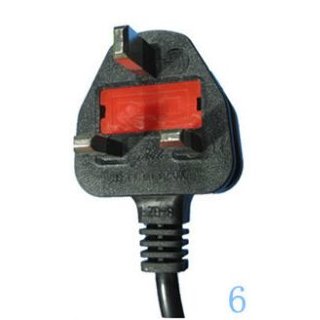 Plug 6 = UK 3-Pin-Stecker (Typ G, BS 1363)